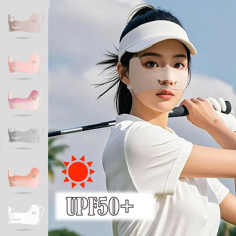 Sports Mask Breathable - ฤดูร้อนหน้ากากผ้าไหมน้ําแข็งBreathableครีมกันแดดผ้าพันคอEye Patches Anti-UV Eye Protection Maskขี่จักรยานวิ่งGolf