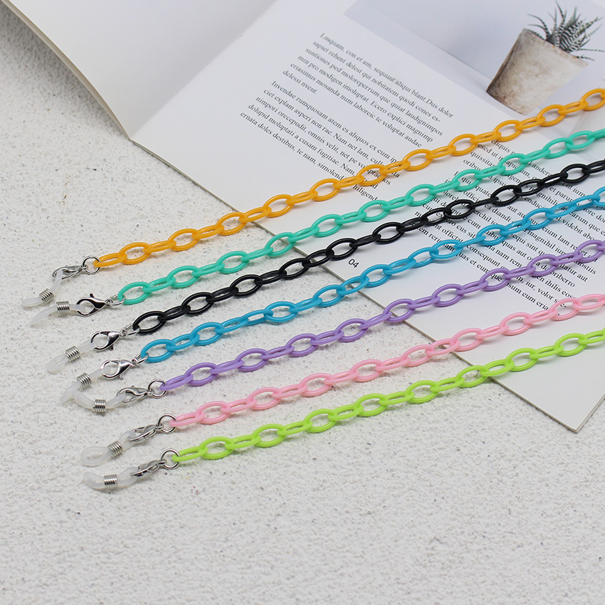 Mask Chain Holder - โซ่คล้องแว่นอะคริลิคหลากสีสำหรับเด็กผู้หญิงเด็กผู้ชาย50ซม. ที่ใส่สายคล้องแว่นตาสายโซ่ป้องกันการสูญหาย