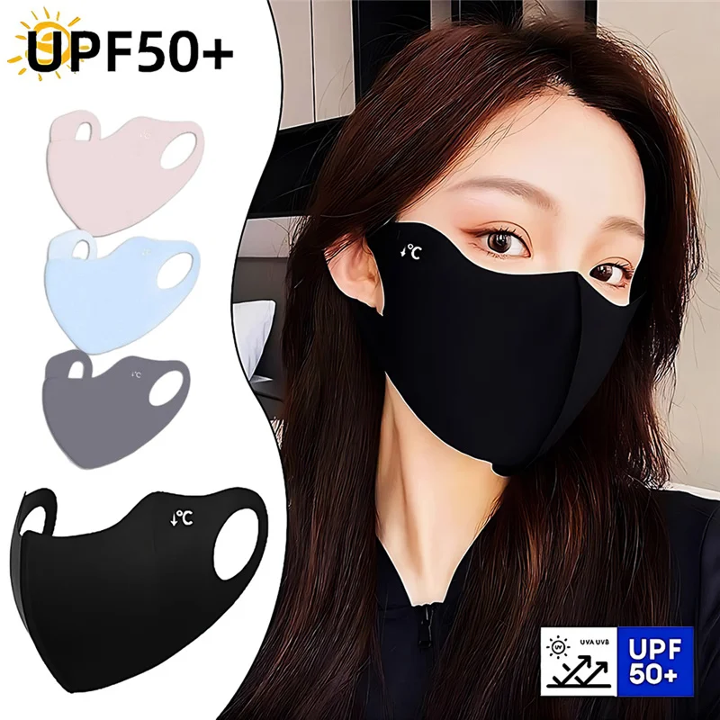 Cloth Face Mask Washable - หน้ากากกันแดดฤดูร้อน 1 ชิ้น ระบายอากาศได้ดี สำหรับผู้หญิง ป้องกันรังสียูวี