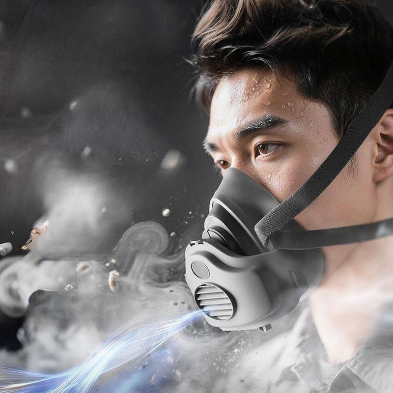 Respirator Half Face - หน้ากากยางกรองฝุ่นแบบครึ่งหน้า สำหรับงานทำความสะอาดบ้าน งานก่อสร้าง งานช่างไม้ งานขัดเงา ป้องกันฝุ่นละออง