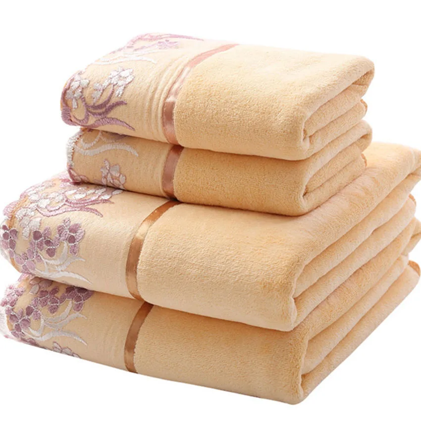 Cloth Face Mask Washable - ชุดผ้าขนหนูไมโครไฟเบอร์ปักลายลูกไม้สำหรับผู้ใหญ่ ลายต้นไม้สีสันสดใส ซับน้ำเร็ว ผ้าขนหนูหนานุ่มขนาดใหญ่ สำหรับครอบครัว ชุด