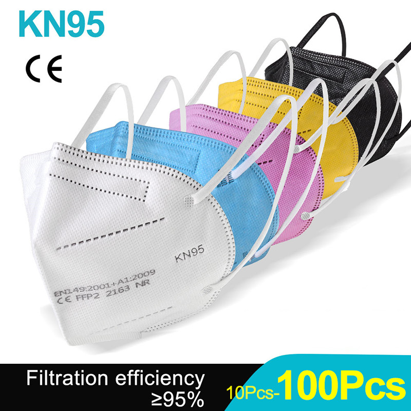 10-100 ชิ้น FFP2 หน้ากาก KN95  - Kn95 Respirator Mask บทวิจารณ์และราคา