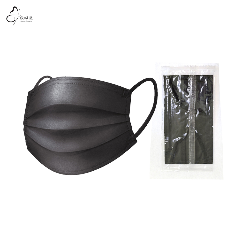 แฮปปี้ บรีธ 3 ชั้น หน้ากากอนาม - Black Face Mask Pack บทวิจารณ์และราคา