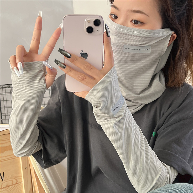 2 ชิ้นชุด Sun UV Protection แข - Sports Mask Breathable บทวิจารณ์และราคา